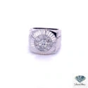 1.61 CT Round brilliant cut Diamond Round brilliant cut Couture Ring in 14kt White Gold